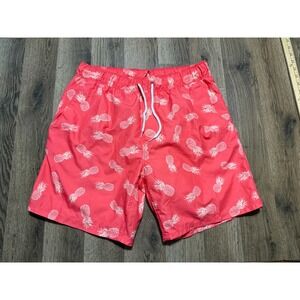 U.S. Apparel Board Shorts Mens Medium Pink Adult Pineapple Print Swim Trunks